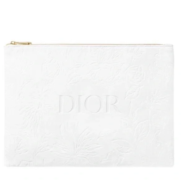 New - Authentic Dior Floral Embossed Clutch - Picture 2 of 8
